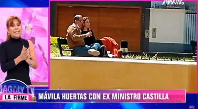 Magaly TV La Firme difundió una fotografía de la periodista Mávila Huertas y el economista Luis Miguel Castilla, y se aseguró que ambos tendrían un romance.