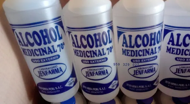 Sepa cómo convertir alcohol de 96 al de 70 grados.