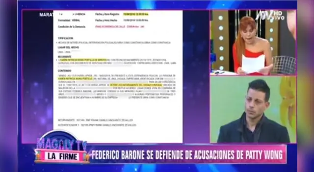 Esposo de Patty Wong desmiente acusaciones en cu contra.