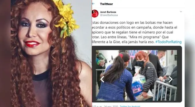 Janet Barboza maletea a Magaly por obra de caridad: “Me hace recordar a políticos en campaña” Janet Barboza maletea a Magaly por obra de caridad: “Me hace recordar a políticos en campaña”