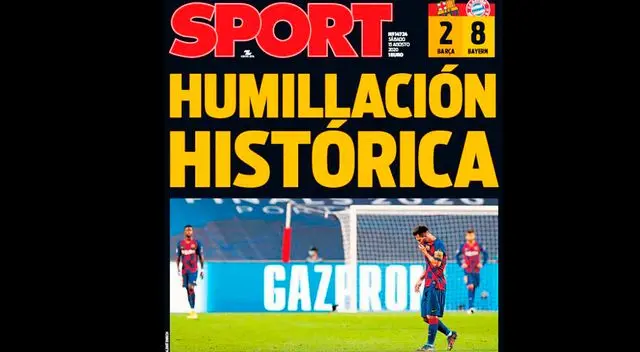 Humillación y Vergüenza: Las portadas en españa con el 8-2 del Bayern Munich al Barcelona Humillación y Vergüenza: Las portadas en españa con el 8-2 del Bayern Munich al Barcelona