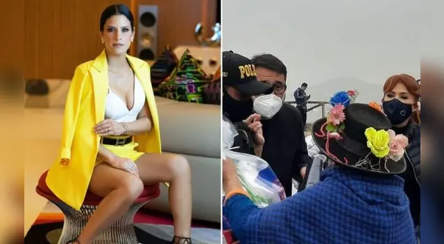 María Pía Copello apoyó la noble causa de Magaly Medina y  brindó una tonelada de alimentos para los más necesitados del asentamiento humano de Lurín.