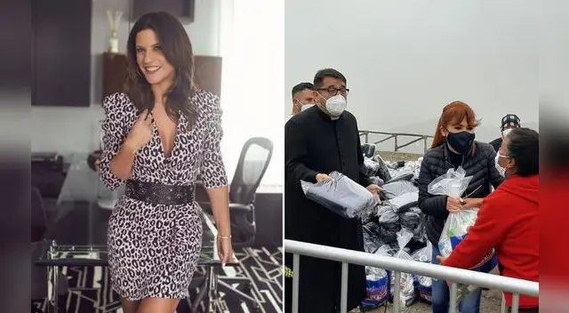 María Pía Copello se unió a Magaly Medina y apoyó con una gran donación para los más necesitados que perdieron sus trabajos durante la pandemia.
