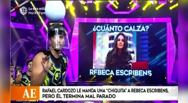 Rafael Cardozo se burló de talla de calzado de Rebeca Escribens.