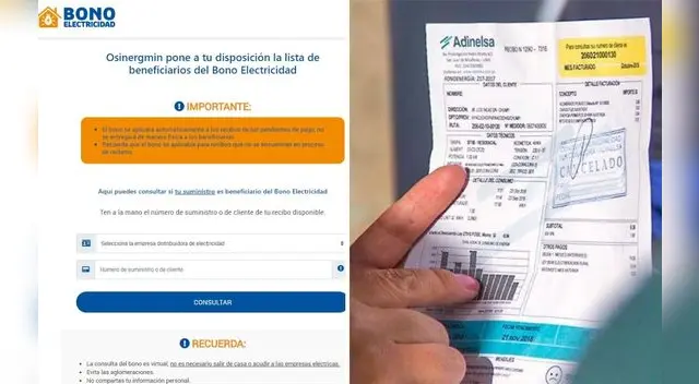 Bono Electricidad: Este apoyo económico será otorgado por única vez ante la crisis económica que viven muchas familias a nivel nacional por la pandemia del coronavirus. Bono Electricidad: Este apoyo económico será otorgado por única vez ante la crisis económica que viven muchas familias a nivel nacional por la pandemia del coronavirus.