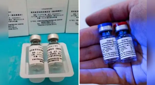 Vacuna de China y vacuna de Rusia.