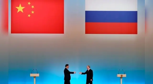 Presidente de China Xi Jinping y el presidente de Rusia Vladímir Putin.