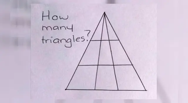 ¿Cuántos triángulos puedes encontrar en la imagen?