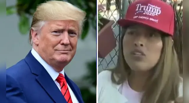 "Trump es mi presidente, no tenga miedo, la gente quiere destruirlo", dijo la inmigrante peruana sobre el mandatario estadounidense. "Trump es mi presidente, no tenga miedo, la gente quiere destruirlo", dijo la inmigrante peruana sobre el mandatario estadounidense.