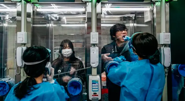 Atención de pacientes en Corea del Sur.