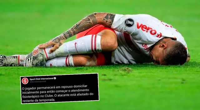 Paolo Guerrero descartado para el resto de la temporada.