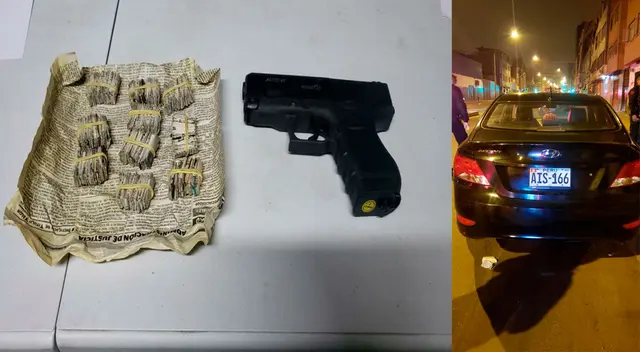 El vehículo en el que iban y lo incautado El vehículo en el que iban y lo incautado