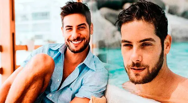 Andrés Wiese feliz al lado de su mascota.