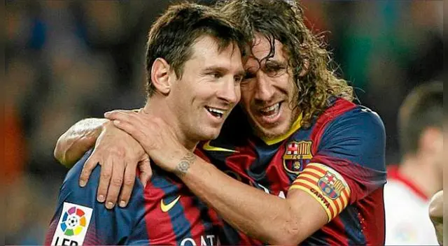 Messi recibe el respaldo de Carles Puyol. Messi recibe el respaldo de Carles Puyol.