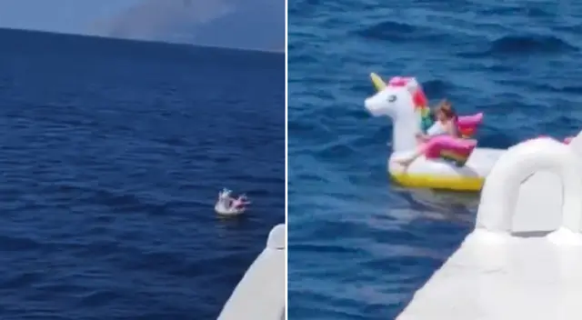 La niña estaba a medio kilómetro de la costa.