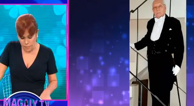 Magaly Medina llora por la muerte de su suegro.