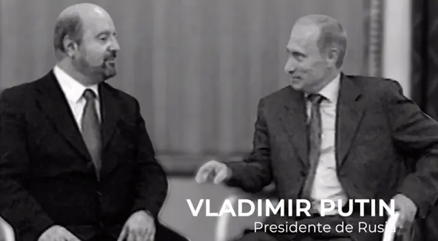 De Soto y Putin. Imágenes del video viral de Twitter.