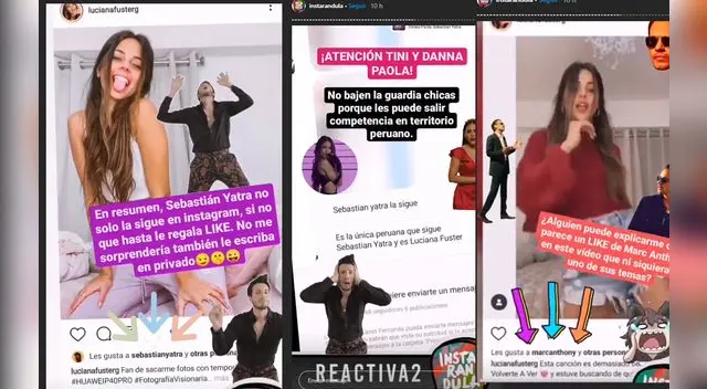 Sebastián Yatra y Marc Anthony al pendiente de las publicaciones de Luciana fuster Sebastián Yatra y Marc Anthony al pendiente de las publicaciones de Luciana fuster