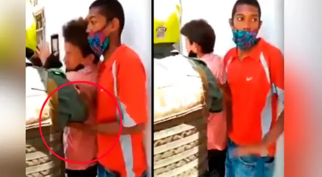 El ladrón aprovechó la distracción para sustraer el celular del policía.