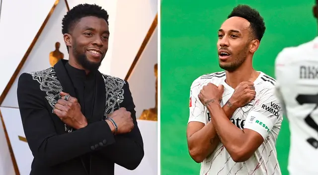 Aubameuyang marca golazo y rinde homenaje a la 'Pantera Negra'. Aubameuyang marca golazo y rinde homenaje a la 'Pantera Negra'.