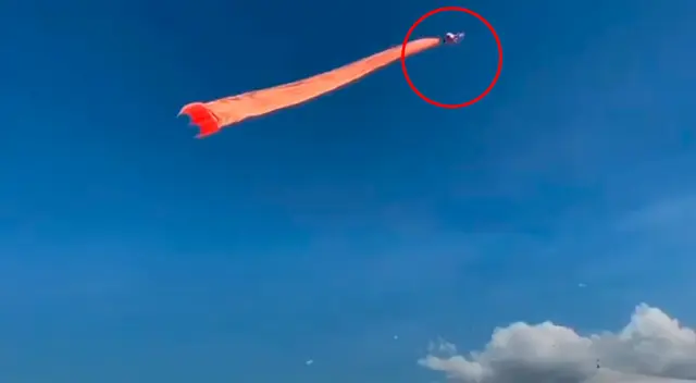 Imágenes del video viral de la niña siendo arrastrada por los fuertes vientos. Imágenes del video viral de la niña siendo arrastrada por los fuertes vientos.