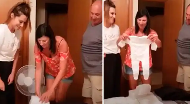 La tierna reacción de unos padres cuando se enteran de que serán abuelos