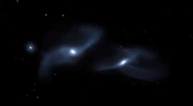 La galaxia Andrómeda es la vecina más cercana de la Vía Láctea. El proceso de colisión de ambas galaxias ya está comenzando. La galaxia Andrómeda es la vecina más cercana de la Vía Láctea. El proceso de colisión de ambas galaxias ya está comenzando.