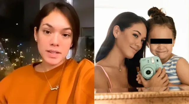 Jazmín Pinedo se divierte junto a su hija.