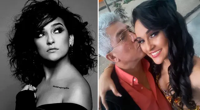 Daniela Darcourt expresa tiernas palabras para su papá.