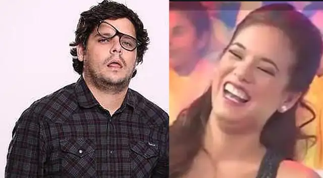 Jazmín Pinedo y Gian Piero Díaz en detrás de cámaras de Esto es guerra.