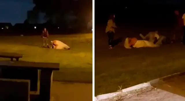 Matrimonio terminó en brutal pelea.