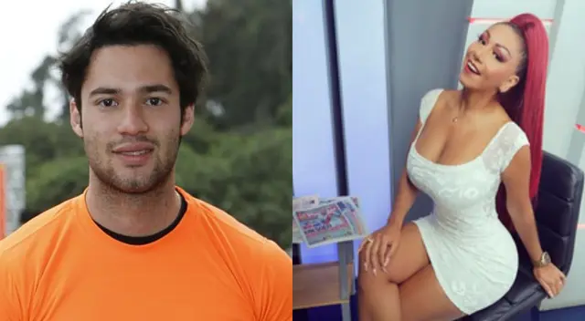 Las cámaras de Magaly TV: La Firme captaron a Deysi Araujo visitando a Joshua Ivanoff antes del toque de queda, y posando al día siguiente en su balcón.