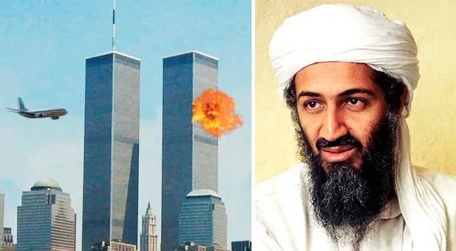 Izq. Ataque a las torres gemelas en EE.UU. Der. Osama Bin Laden, exlíder de Al Qaeda. Izq. Ataque a las torres gemelas en EE.UU. Der. Osama Bin Laden, exlíder de Al Qaeda.