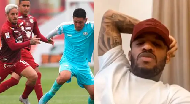 El delantero peruano Jefferson Farfán fue el inesperado espectador del duelo que ganó Universitario 1-0 a su similar de Llacuabamba.