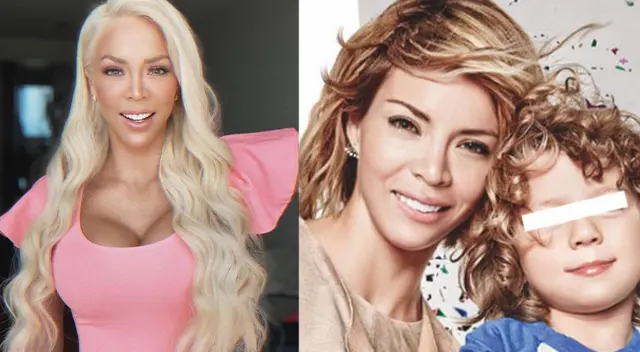 Sheyla Rojas pasa su tiempo junto a su hijo.