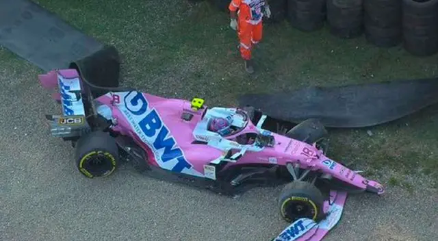 Lance Stroll quedó fuera en la vuelta 49.