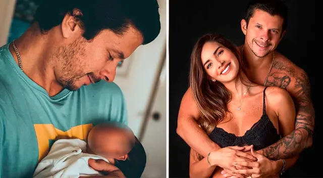 Mario Hart feliz por su primera hija Lara. Mario Hart feliz por su primera hija Lara.