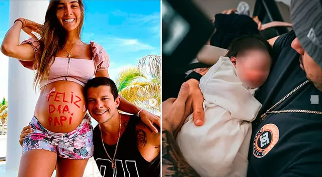 Mario Hart feliz por su primera hija Lara. Mario Hart feliz por su primera hija Lara.