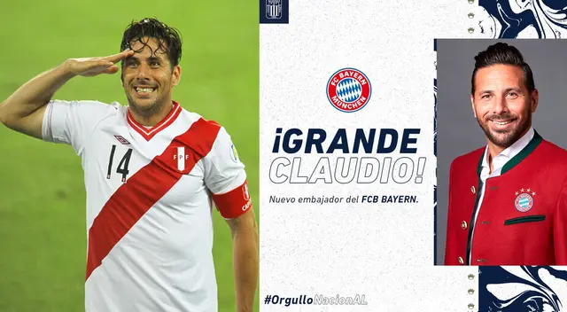 Claudio Pizarro, embajador y leyenda del Bayern Múnich.