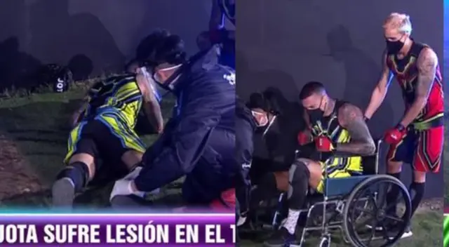 El chico reality Jota Benz cayó mientras competía junto a su hermano Gino Assereto, y tuvo que ser atendido de emergencia por los médicos. El chico reality Jota Benz cayó mientras competía junto a su hermano Gino Assereto, y tuvo que ser atendido de emergencia por los médicos.
