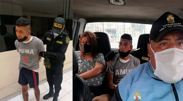 El detenido es trasladado por los serenos a la comisaría