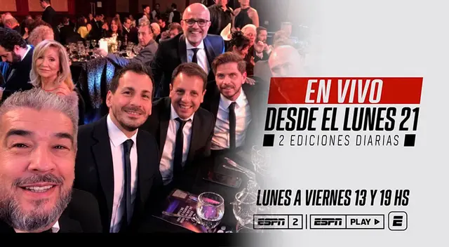 90 minutos de fútbol irá por ESPN. 90 minutos de fútbol irá por ESPN.