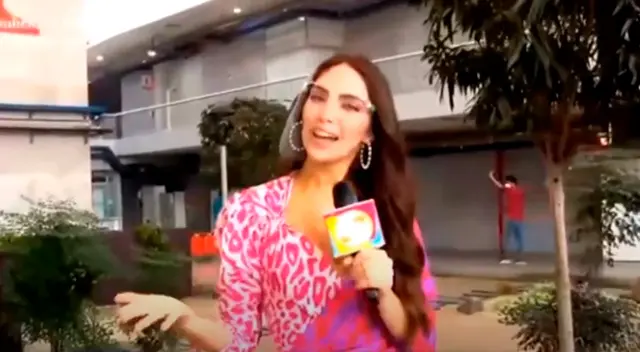 La modelo Natalie Vértiz hizo su primera nota informativa y se fue al programa En boca de todos.