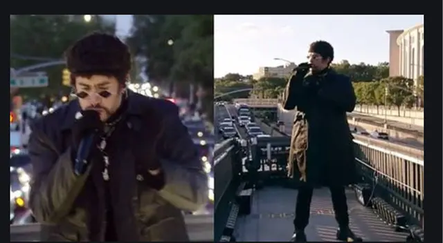 Bad Bunny realizó su concierto gratuito sobre un camión en las calles de Nueva York