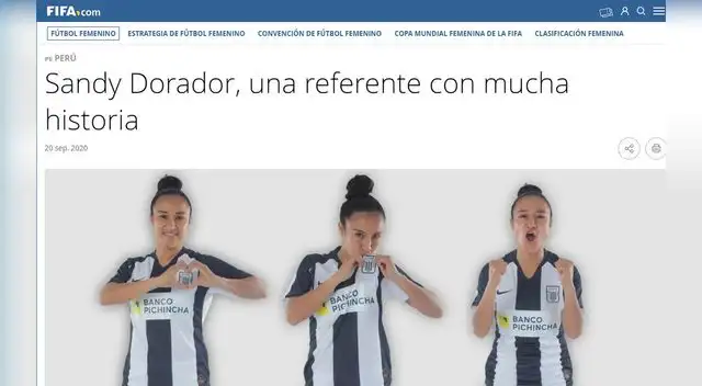 FIFA le realiza especial a futbolista de Alianza Lima