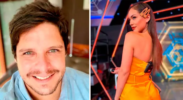 Gian Piero Díaz se divierte con Jazmín Pinedo. Gian Piero Díaz se divierte con Jazmín Pinedo.