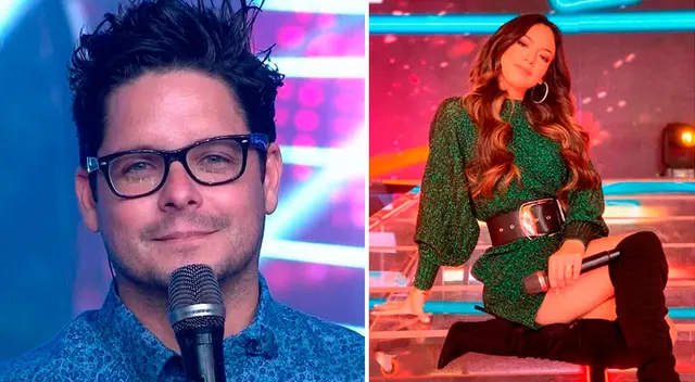 Gian Piero Díaz se divierte con Jazmín Pinedo. Gian Piero Díaz se divierte con Jazmín Pinedo.