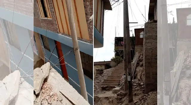 Vecinos de SJM preocupados por caida de postes. Vecinos de SJM preocupados por caida de postes.