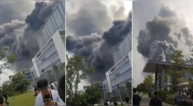 El recinto de Huawei afectado cuenta con más de 25 mil empleados. . El recinto de Huawei afectado cuenta con más de 25 mil empleados. .