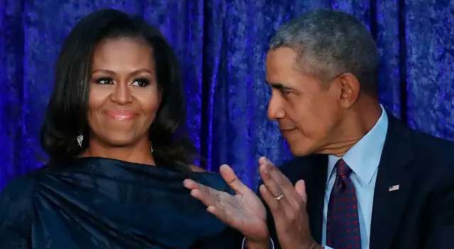 Michelle Obama y Barack Obama.
